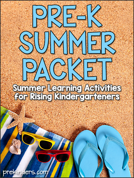 Pre-K Summer Packet (Preschool Kids Going to Kindergarten): free printable pack