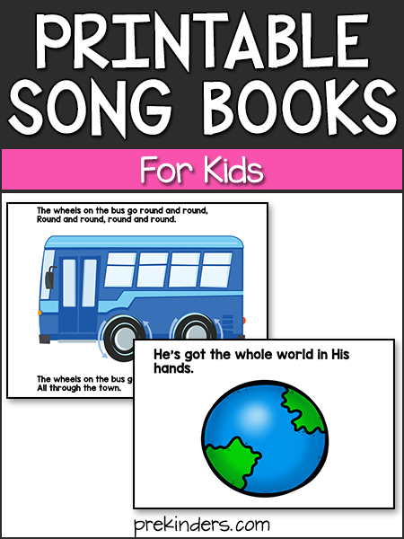 Printable Song Books for Kids