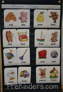 rhyming cards pocket chart