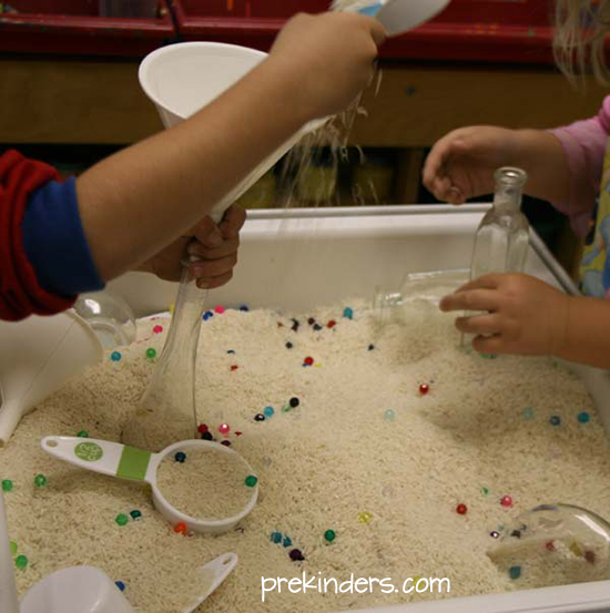 Rice Volume in the Sensory Table