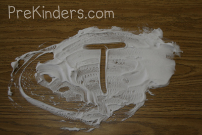 shaving cream letter writing