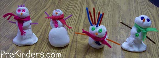 snowman play dough