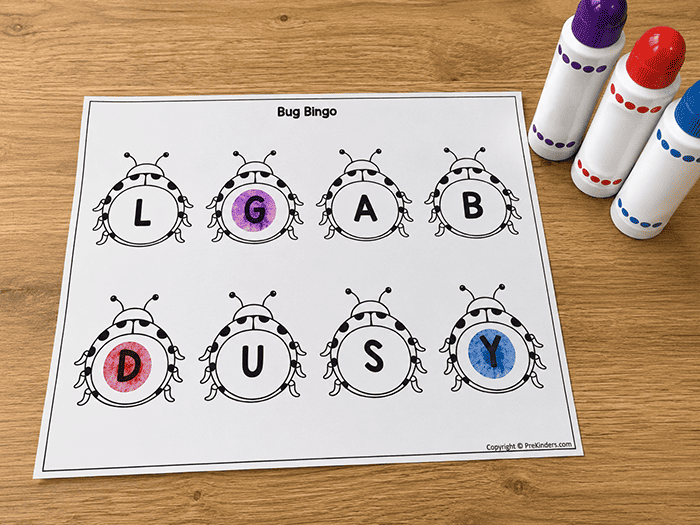 stamping game alphabet bingo