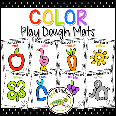 Color Play Dough Mats Printables