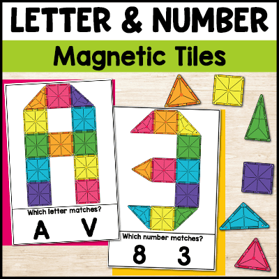 number alphabet magnetic tiles tpt
