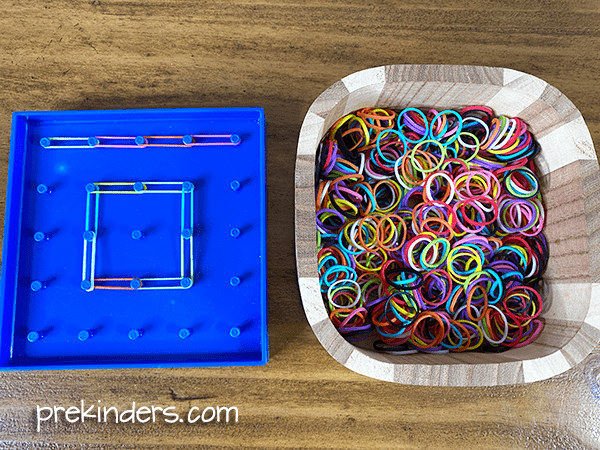 geoboard with loom bands