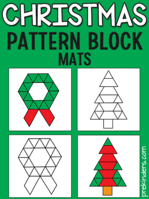 Christmas Pattern Blocks: Free Printables