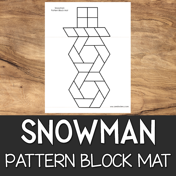 Snowman Pattern Block Mat