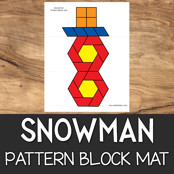 Snowman Pattern Block Mat