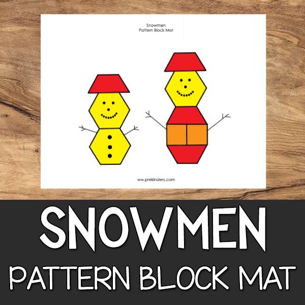 Snowmen Pattern Block Mat