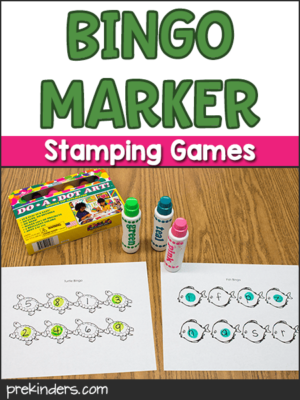 pre k reading printables Bingo Marker Stamping Games