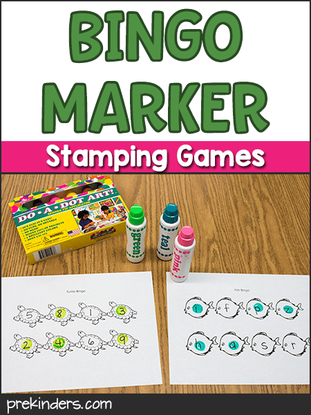 Bingo Marker Stamping Games - PreKinders