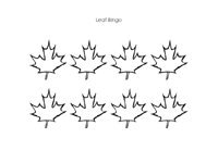 Leaf Bingo Stamping Game