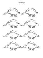 Dino Bingo Dinosaur Bingo Stamping Game