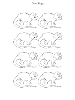 Dino Bingo Dinosaur Bingo Stamping Game