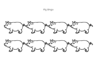 pig bingo Pig Bingo Stamping Game