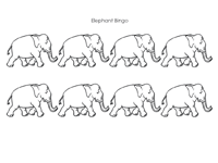 elephant bingo Elephant Bingo Stamping Game