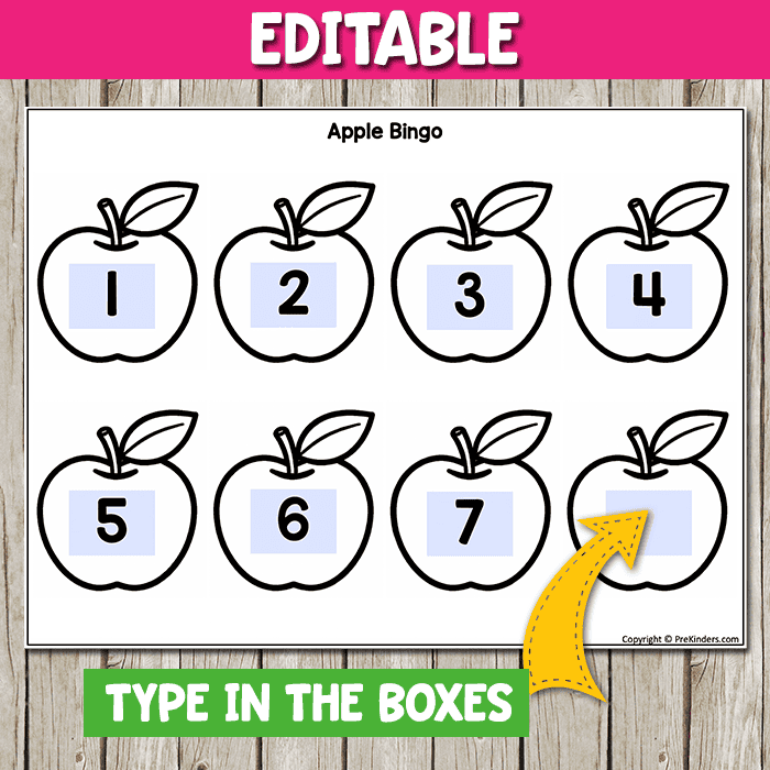 editable bingo stamping games directions, type in the boxes