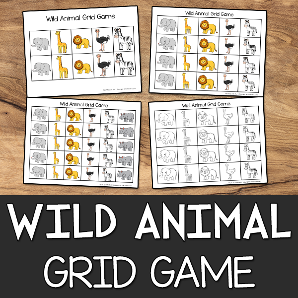 Wild Animal Grid Game