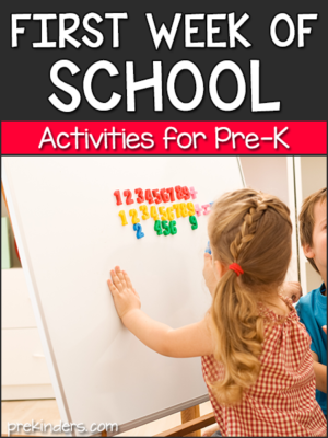 First Week of School Activities for Pre-K, Preschool