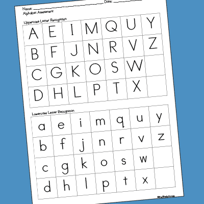 Blank Alphabet Chart Printable