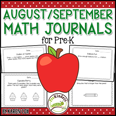 Pre-K Math Journals August September