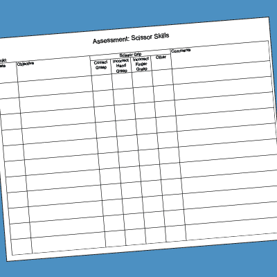 Scissor Skills Checklist