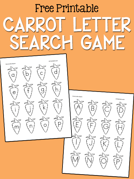 Carrot Letter Game Printable