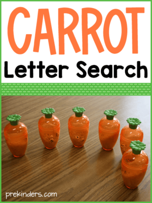 Carrot Letter Search Game with Printable