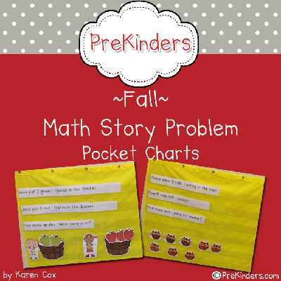 Fall Math Story Problem Pocket Charts