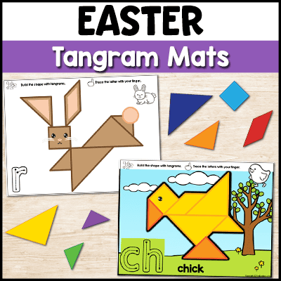 easter tangram mats