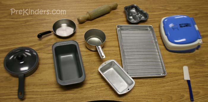 Use mini baking and cooking tools to create this center