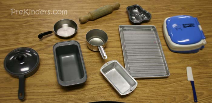 Use mini baking and cooking tools to create this center