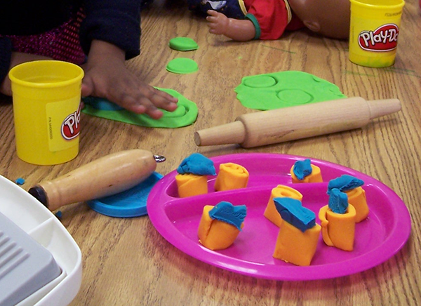 Materials to add to your play dough bakery