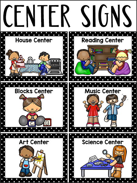 Pocket Chart Center Signs