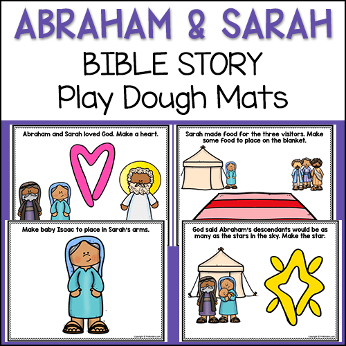 Abraham & Sarah Bible Story play dough mats