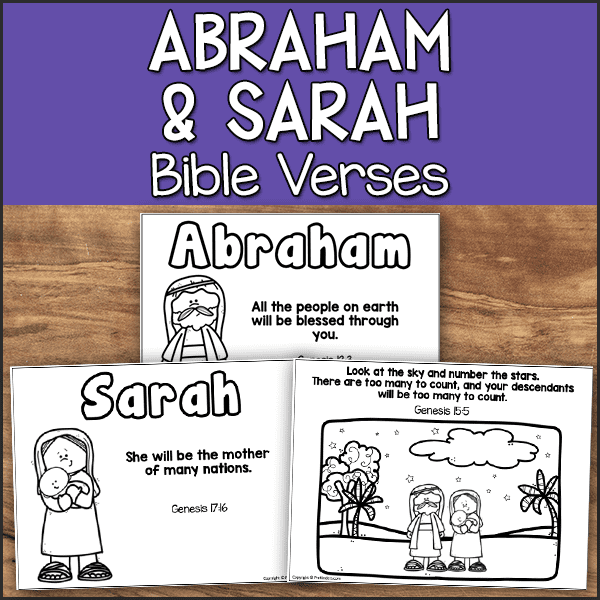 Abraham & Sarah Bible Story bible verse sheets