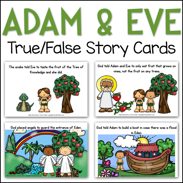 Adam and Eve in Eden Bible Story True False Game