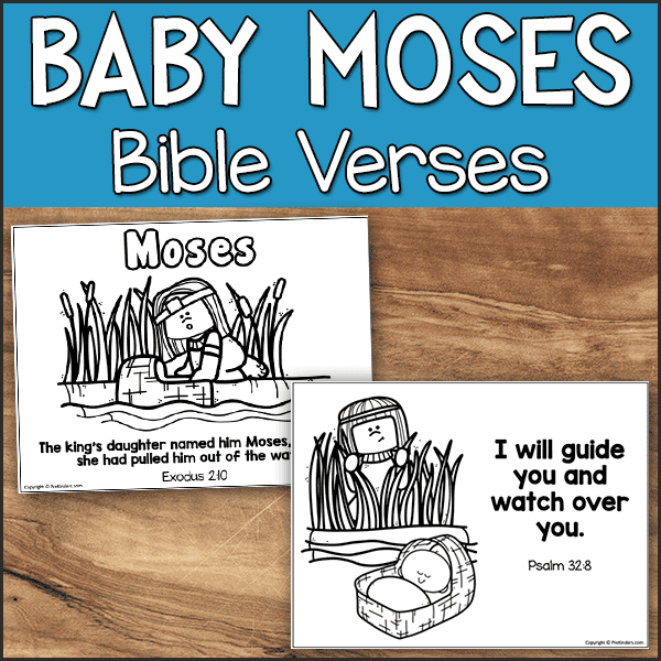 Baby Moses Bible Verse sheet