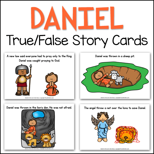 Daniel Bible Story True False Cards