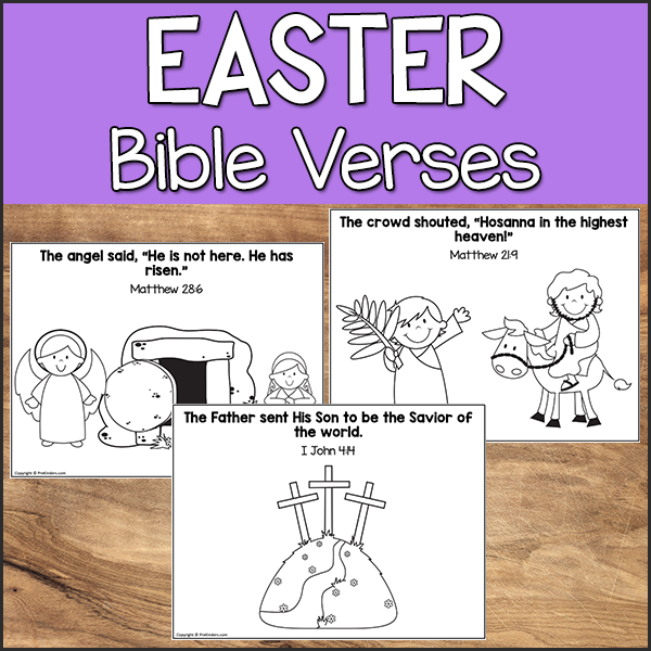 Easter Bible Verse Printables for Kids