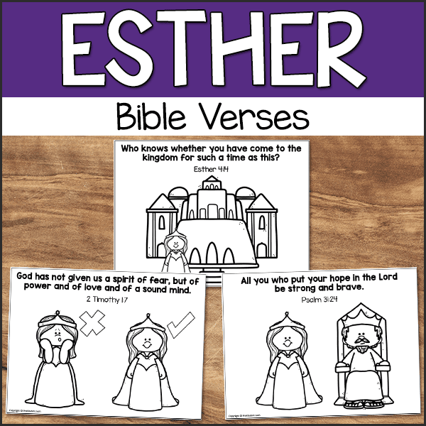 Esther Bible Verse Sheet