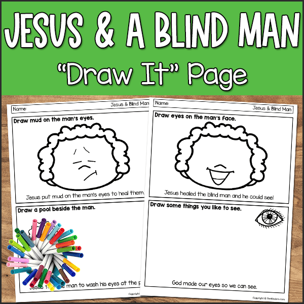 Jesus Heals a Blind Man sheet
