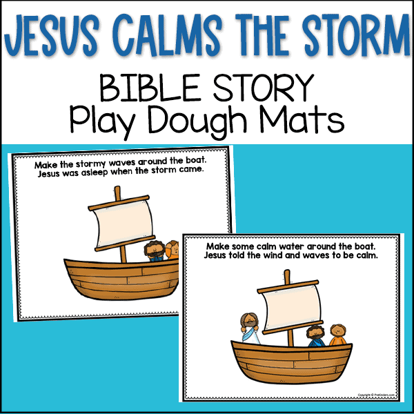 Jesus Calms the Storm Play Dough Mats