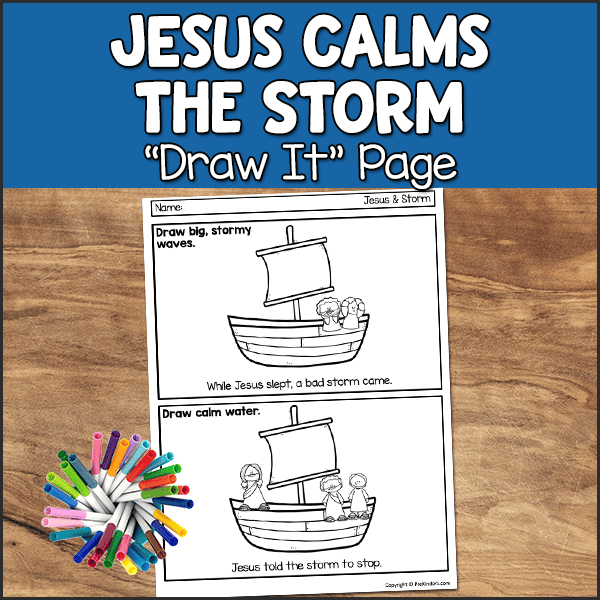 Jesus Calms the Storm Drawing Sheet