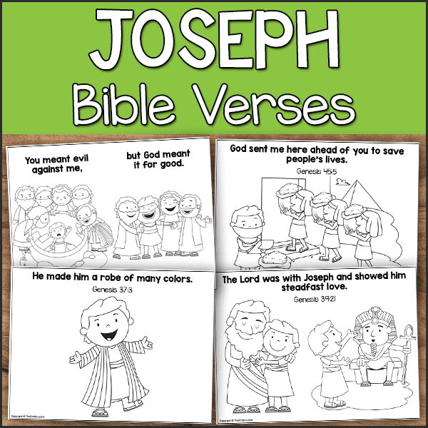 Joseph Bible Story Verse Sheets