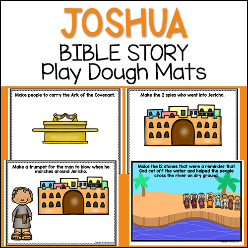 Joshua Jericho Bible Story Play Dough Mats