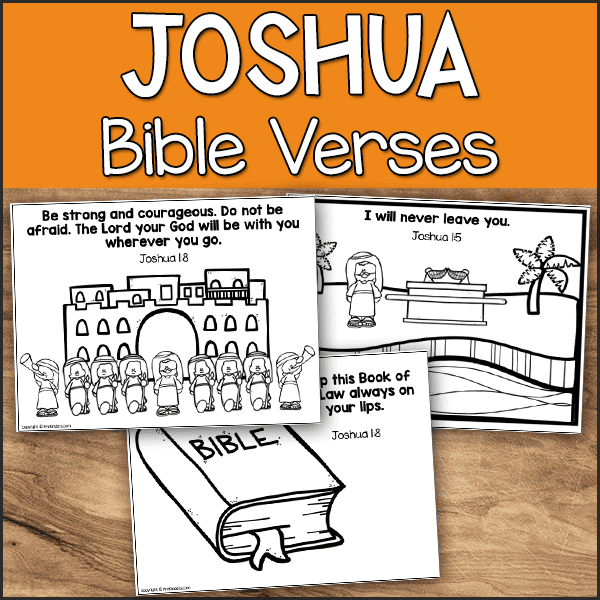 Joshua Jericho Bible Story verse sheets