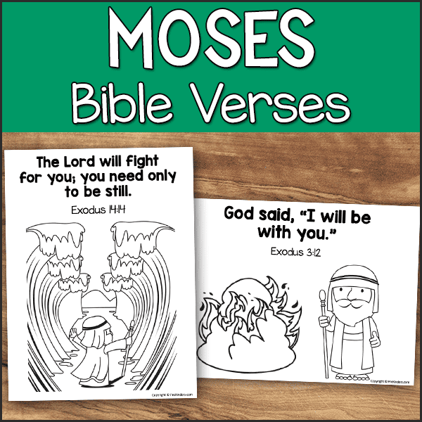 Moses Bible Verse sheet