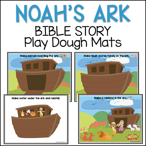 Noah Bible Story Play Dough Mats 